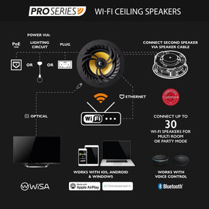 Lithe Audio Pro Series Wi-Fi Ceiling Speaker (Each)